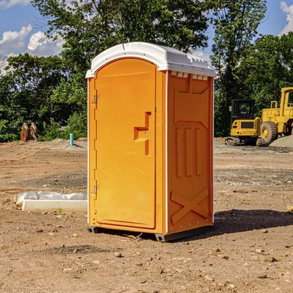 how often are the portable toilets cleaned and serviced during a rental period in Townsend